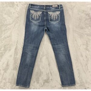 Grace In La Jeans Womens 34 Western Thick Stitch Pockets Cowgirl Bedazzled